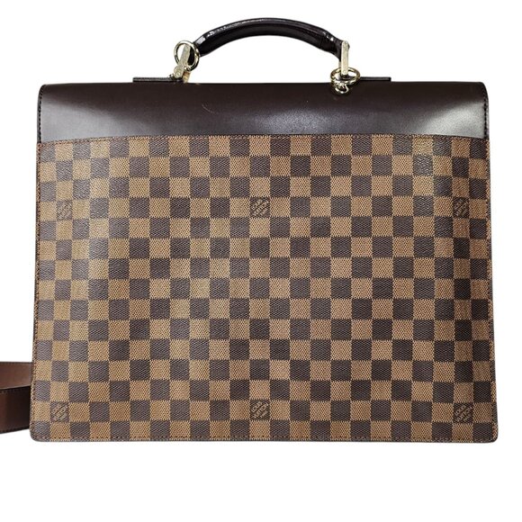 LOUIS VUITTON Damier Messenger Briefcase Mens LV Work Bag Authentic Damier LV - Picture 2 of 16